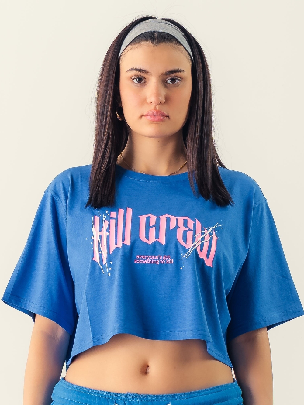 CLASSIC CROP TOP - BLUE / PINK